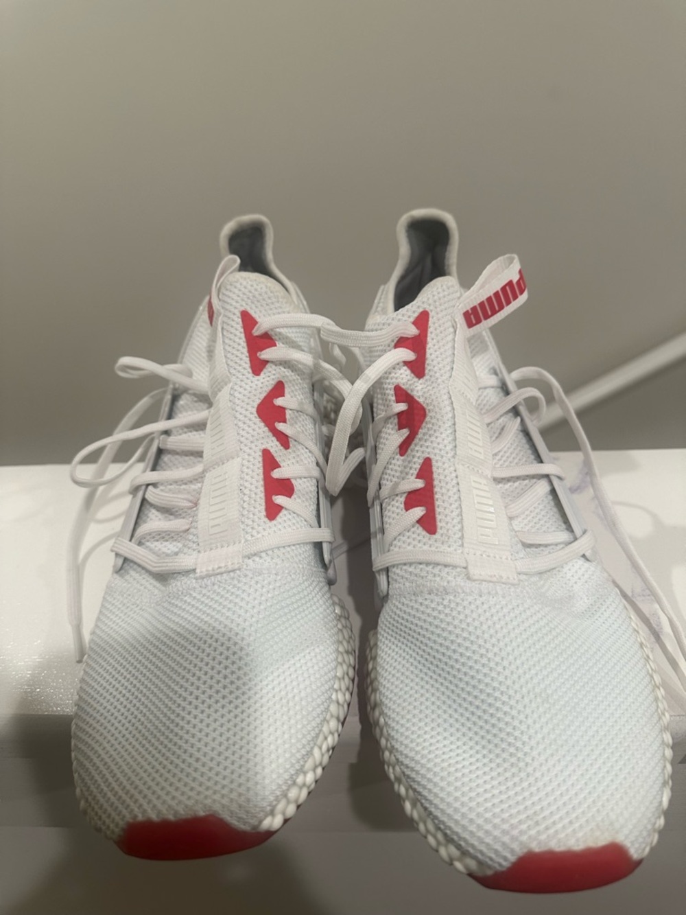 Puma White and Red Men's Sneakers